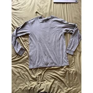 PATAGONIA Pullover Long Sleeve Shirt GRAY Flying Fish  Shirt Mens Small